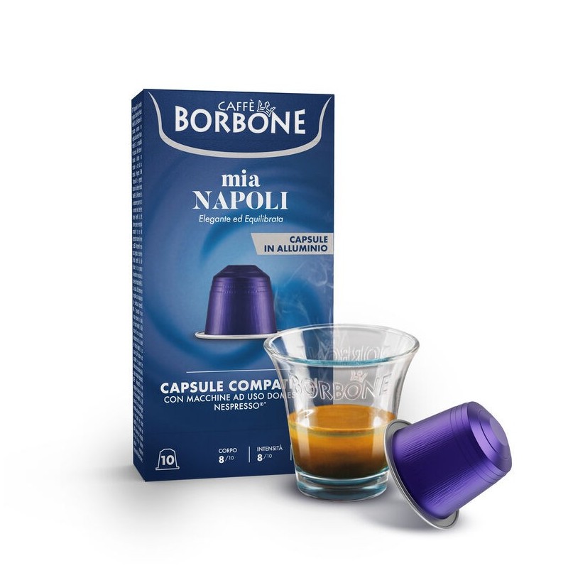 NESPRESSO BORBONE ALLUMINIO MIA NAPOLI 10 PZ