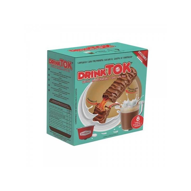 CAPSULE DG BARBARO DRINK TOK BISC. CARAMELLO 8 PZ